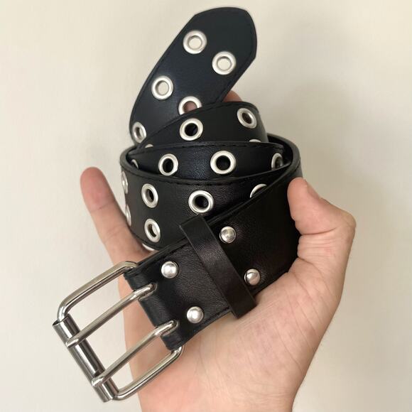 Vintage Black Western Cowboy Boho Belt Single Stitch Unisex - Picture 2 of 10